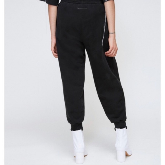 MM6 MAISON MARGIELA Jogger Pants Gray Stretch Mid Rise Sweatpants - Picture 4 of 16